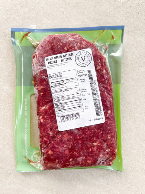 Ground beef natural and pastured raised