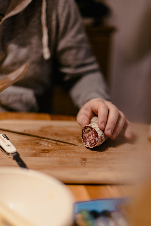 Dried organic wild mushroom sausages