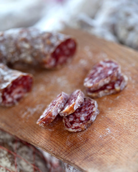 Saucissons secs de porc biologique zéro nitrite | Noisettes et muscade (125g)