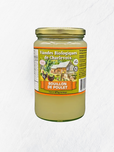 Bouillon de poulet biologique (675ml)