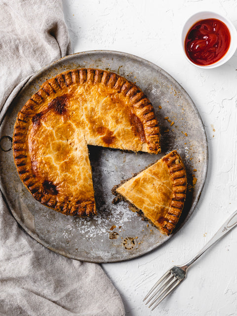 Trio pies (chicken, meat, salmon)